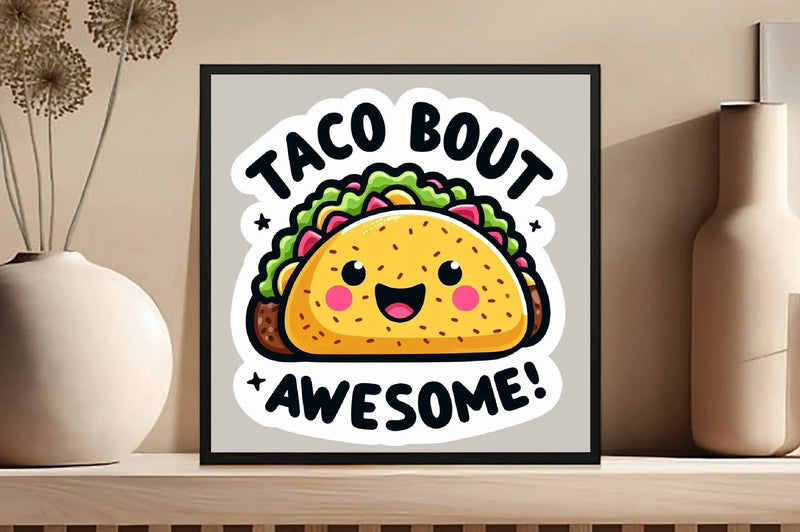 Funny Taco Clipart Bundle: Awesome Stickers - CraftNest - Digital Crafting and Art