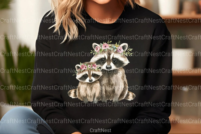 Raccoon & Kit Clipart Bundle 1 - CraftNest - Digital Crafting and Art