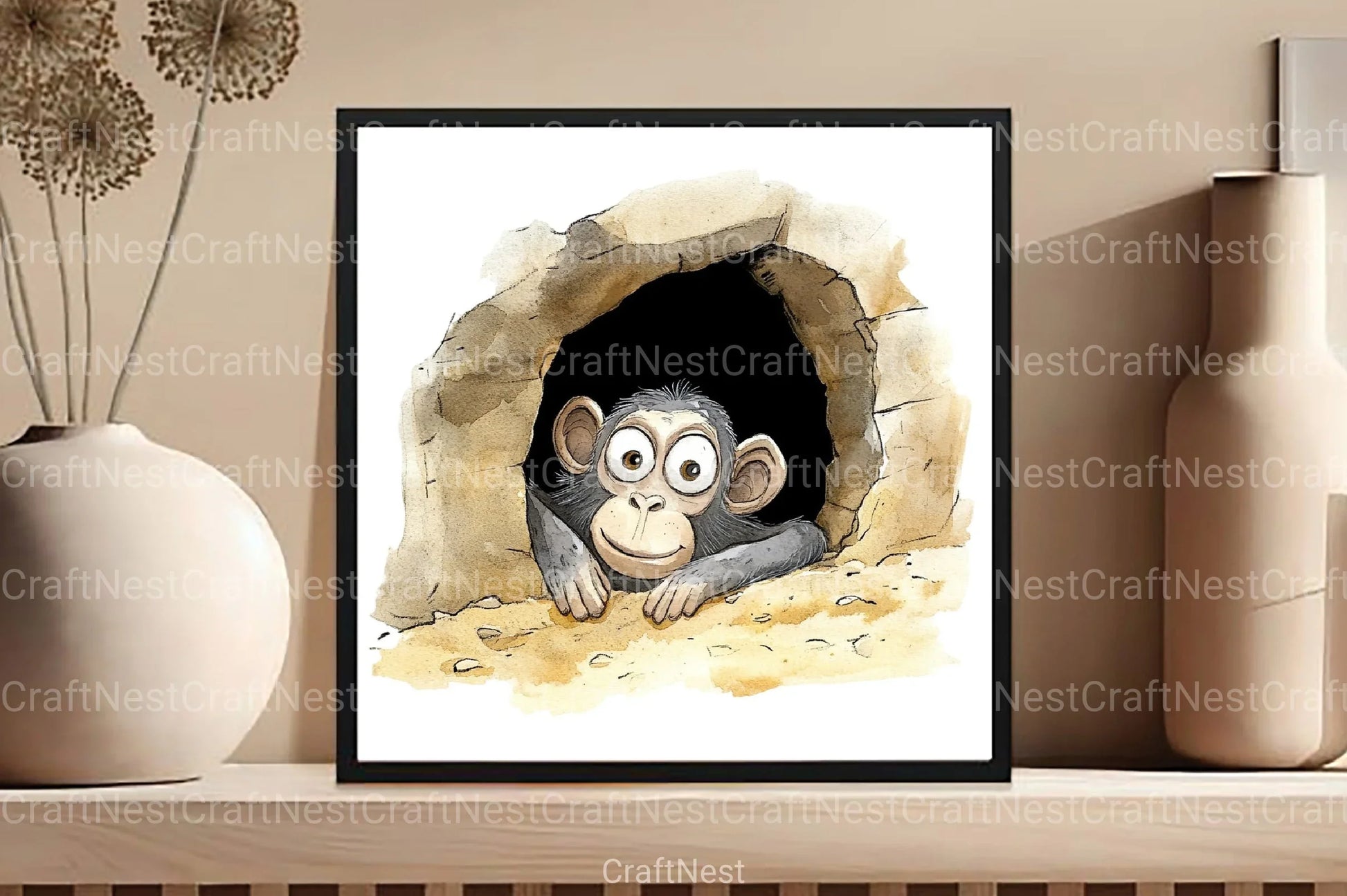 Funny Animals in Hole Clipart Bundle 13 - CraftNest - Digital Crafting and Art