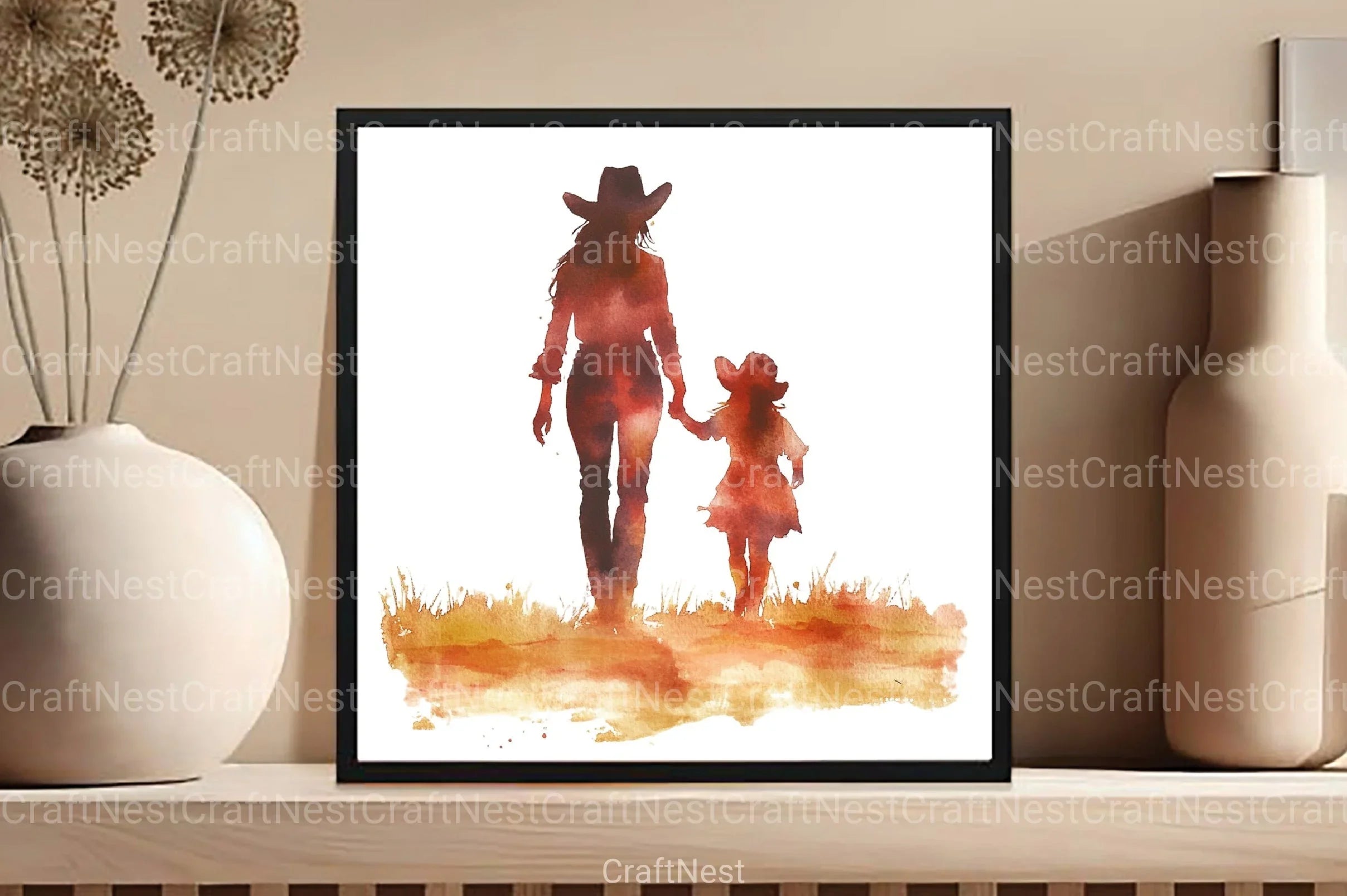 Western Mother's Day Cowgirl Clipart Bundle 99 - CraftNest - Digital Crafting and Art