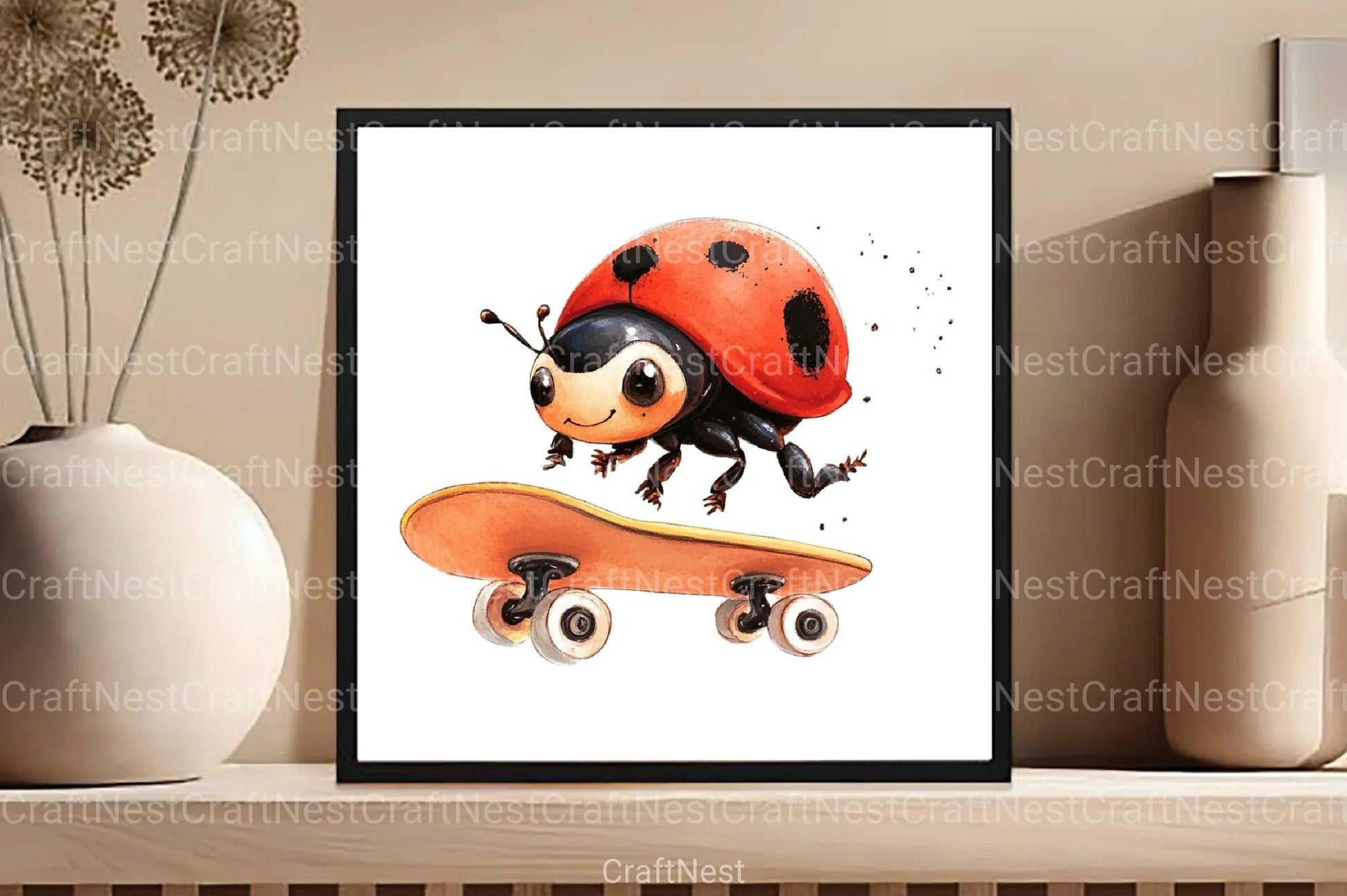 Quirky Funny Ladybug Clipart Bundle 2 - CraftNest - Digital Crafting and Art