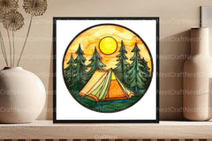 Round Stained Glass Summer Clipart Bundle 10 - CraftNest - Digital Crafting and Art