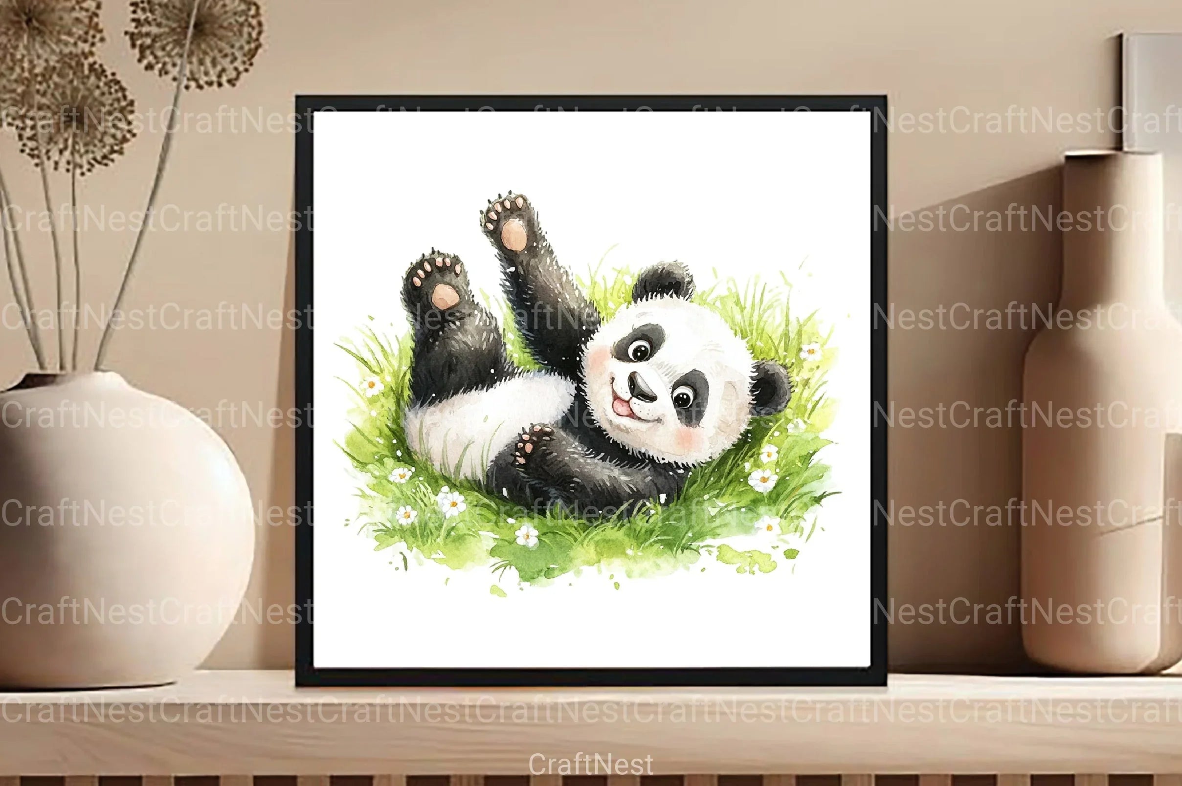 Cute Panda Clipart Bundle 9 - CraftNest - Digital Crafting and Art