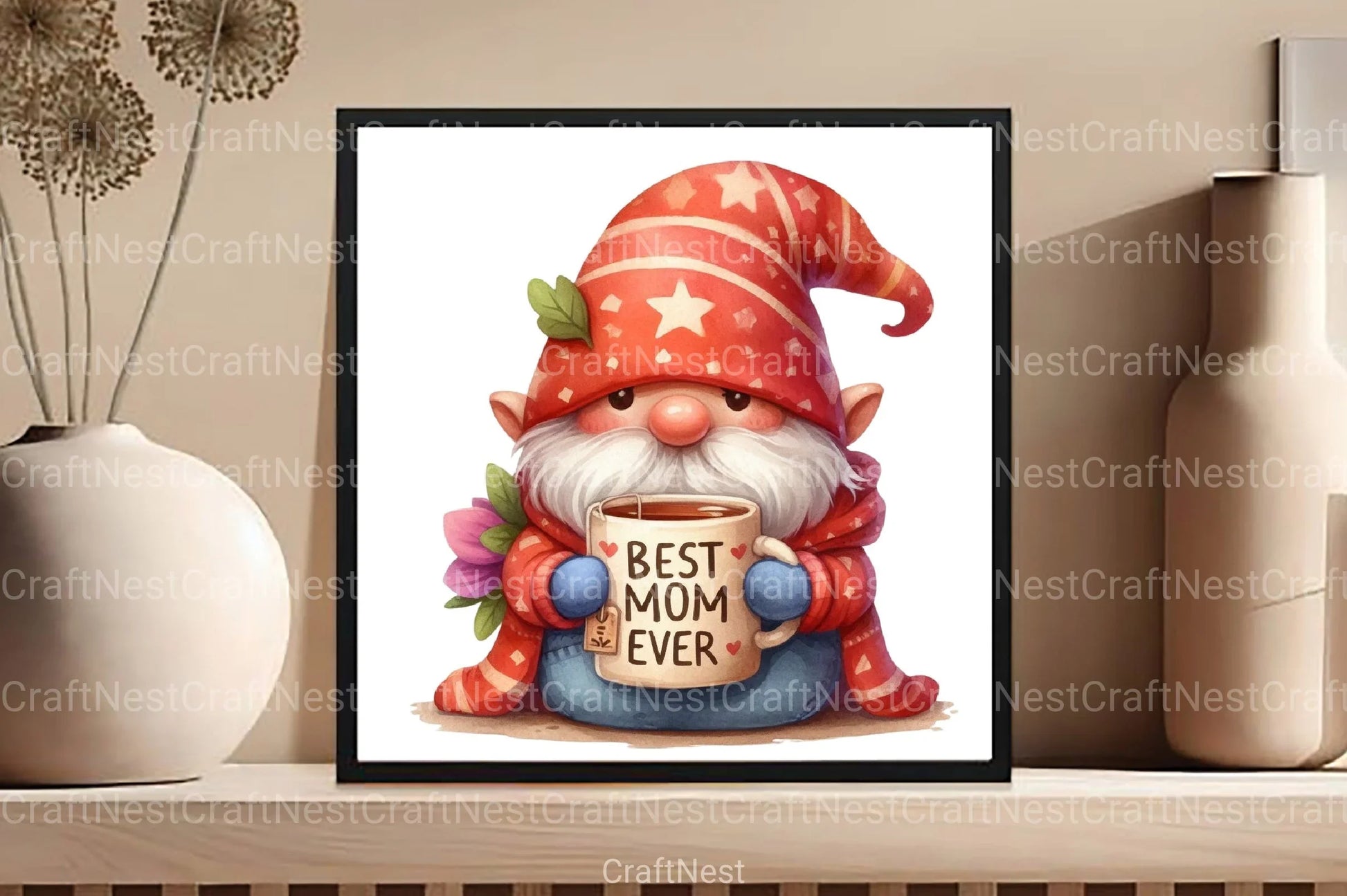 Mother's Day Gnomes Clipart Bundle 1 - CraftNest - Digital Crafting and Art