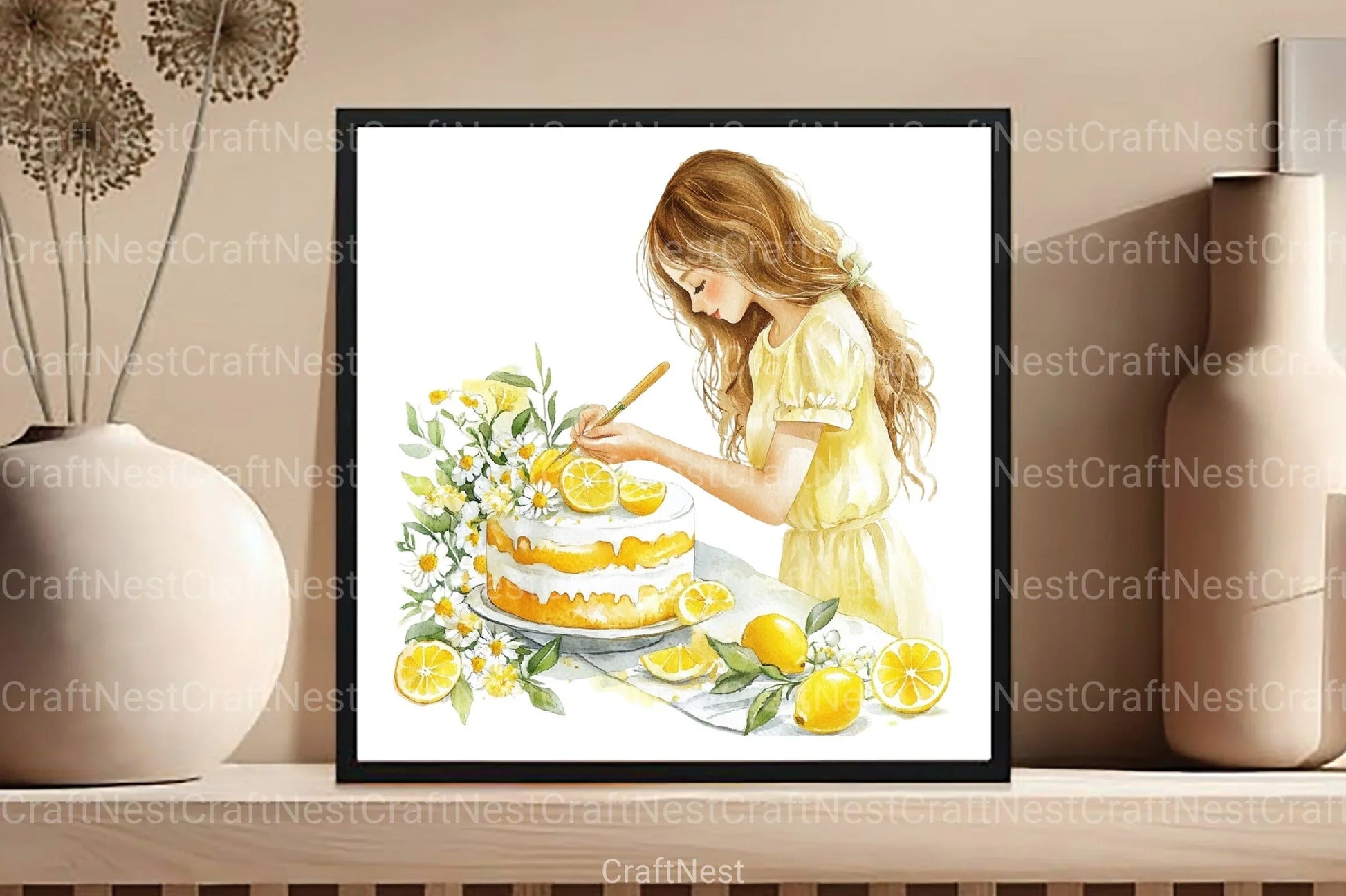 Summer Lemon Woman Clipart Bundle 1 - CraftNest - Digital Crafting and Art