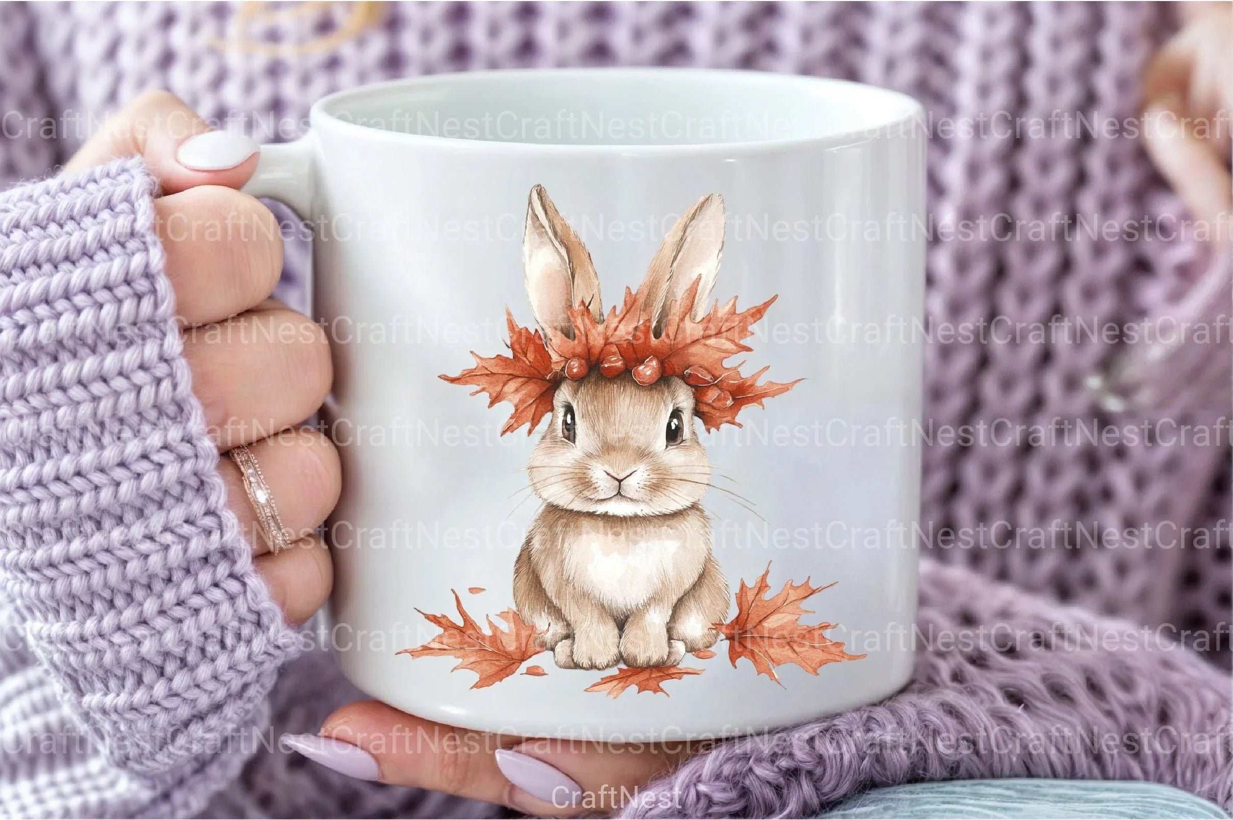 Cute Autumn Bunny Clipart Bundle 77 - CraftNest - Digital Crafting and Art