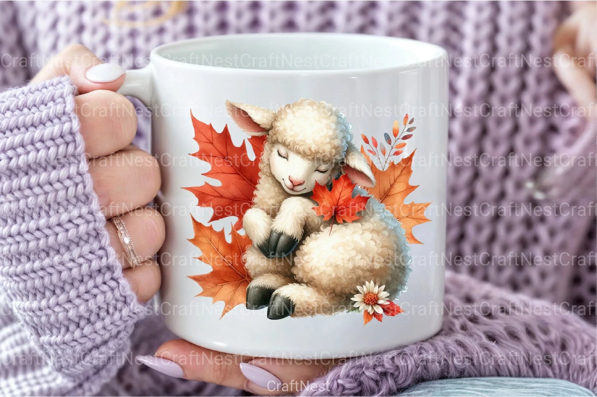 Cute Autumn Sheep Clipart Bundle 12 - CraftNest - Digital Crafting and Art