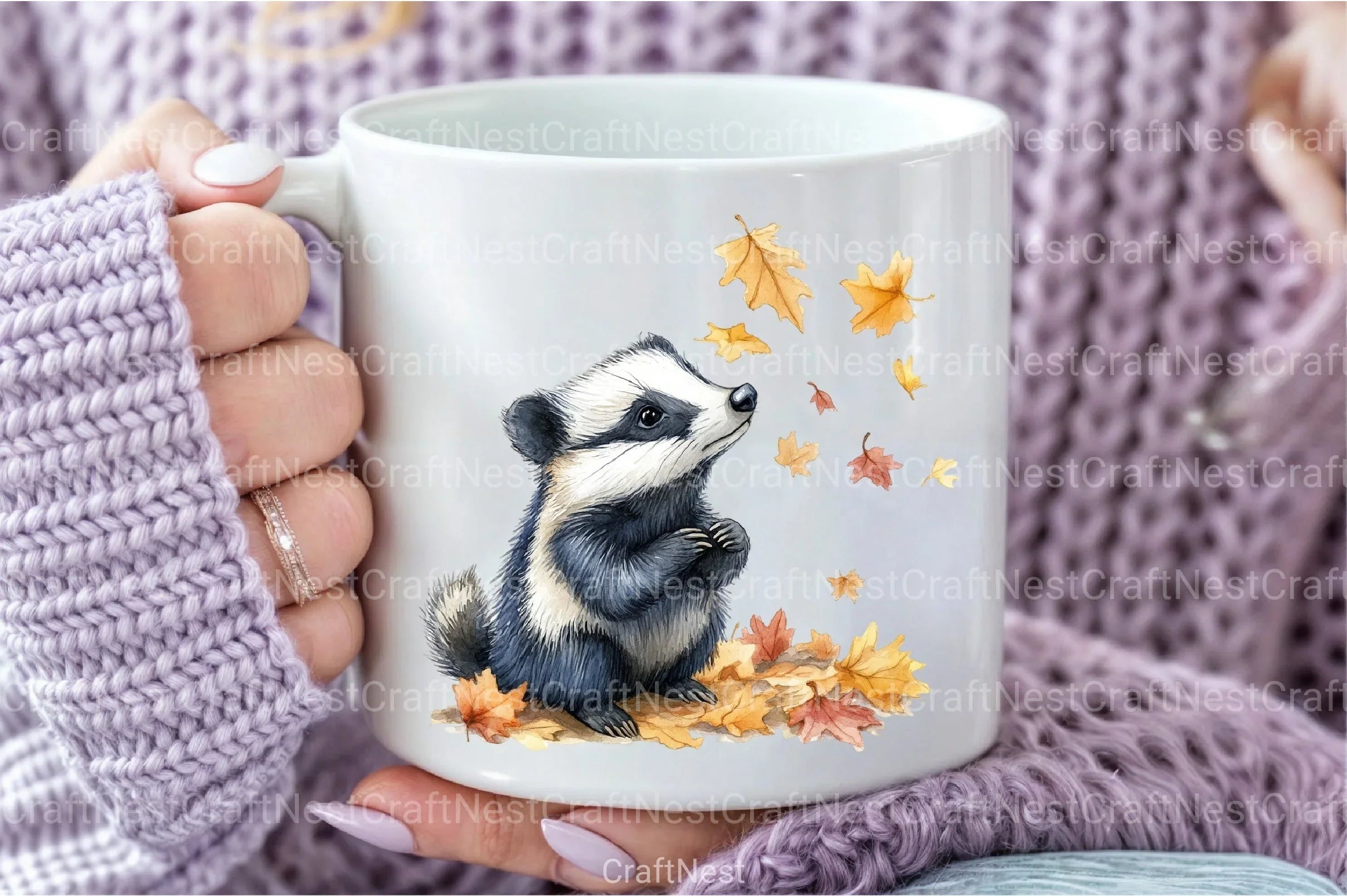 Autumn Badger Clipart Bundle - CraftNest - Digital Crafting and Art