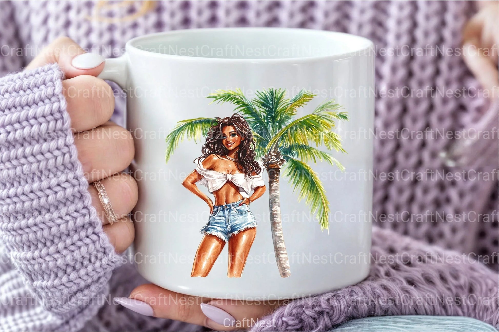 Summer Pin Up Girl Clipart Bundle - CraftNest - Digital Crafting and Art