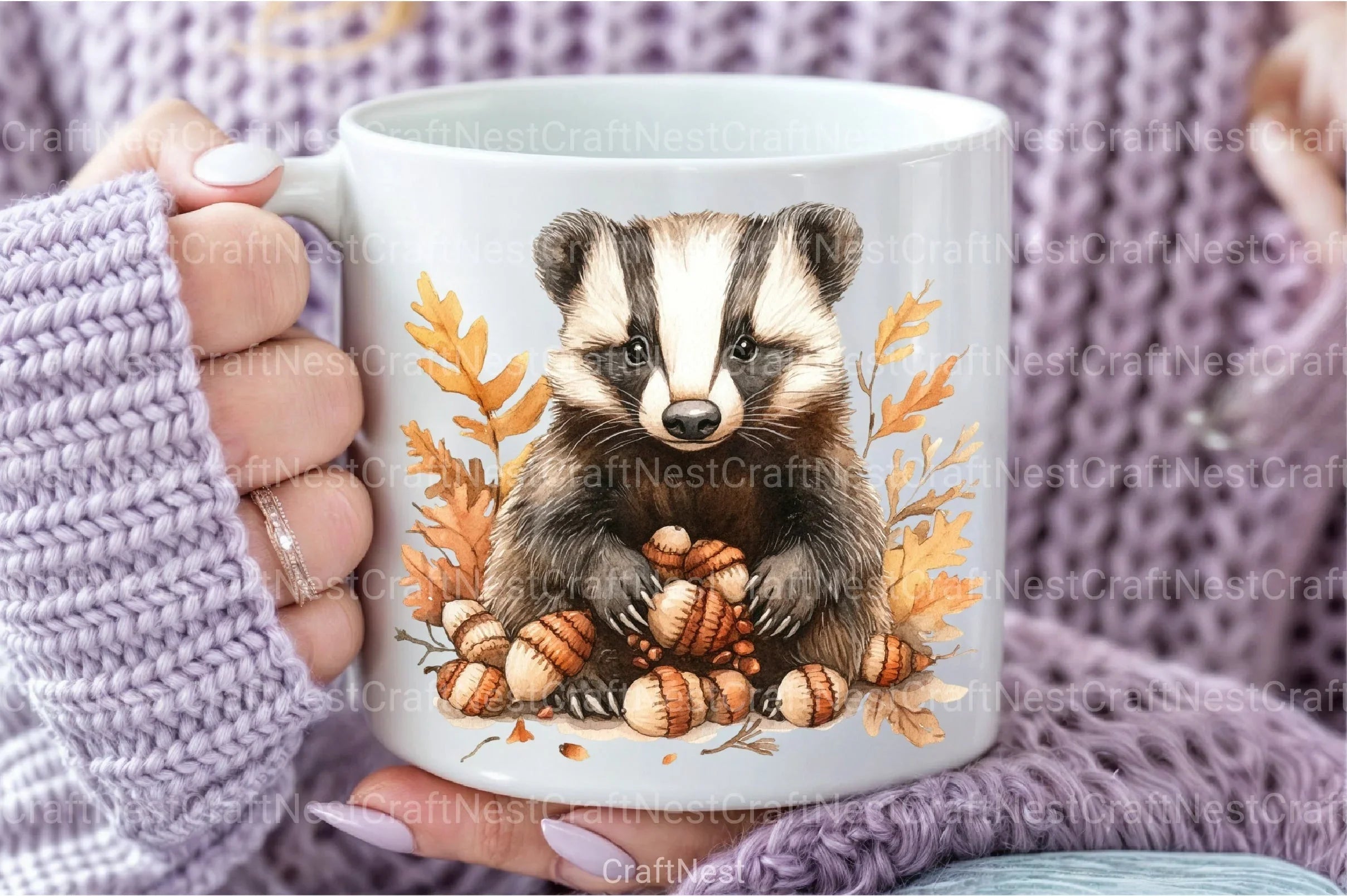 Cute Autumn Badger Clipart Bundle 99 - CraftNest - Digital Crafting and Art