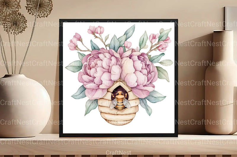 Bee Home Clipart Bundle 99 - CraftNest - Digital Crafting and Art