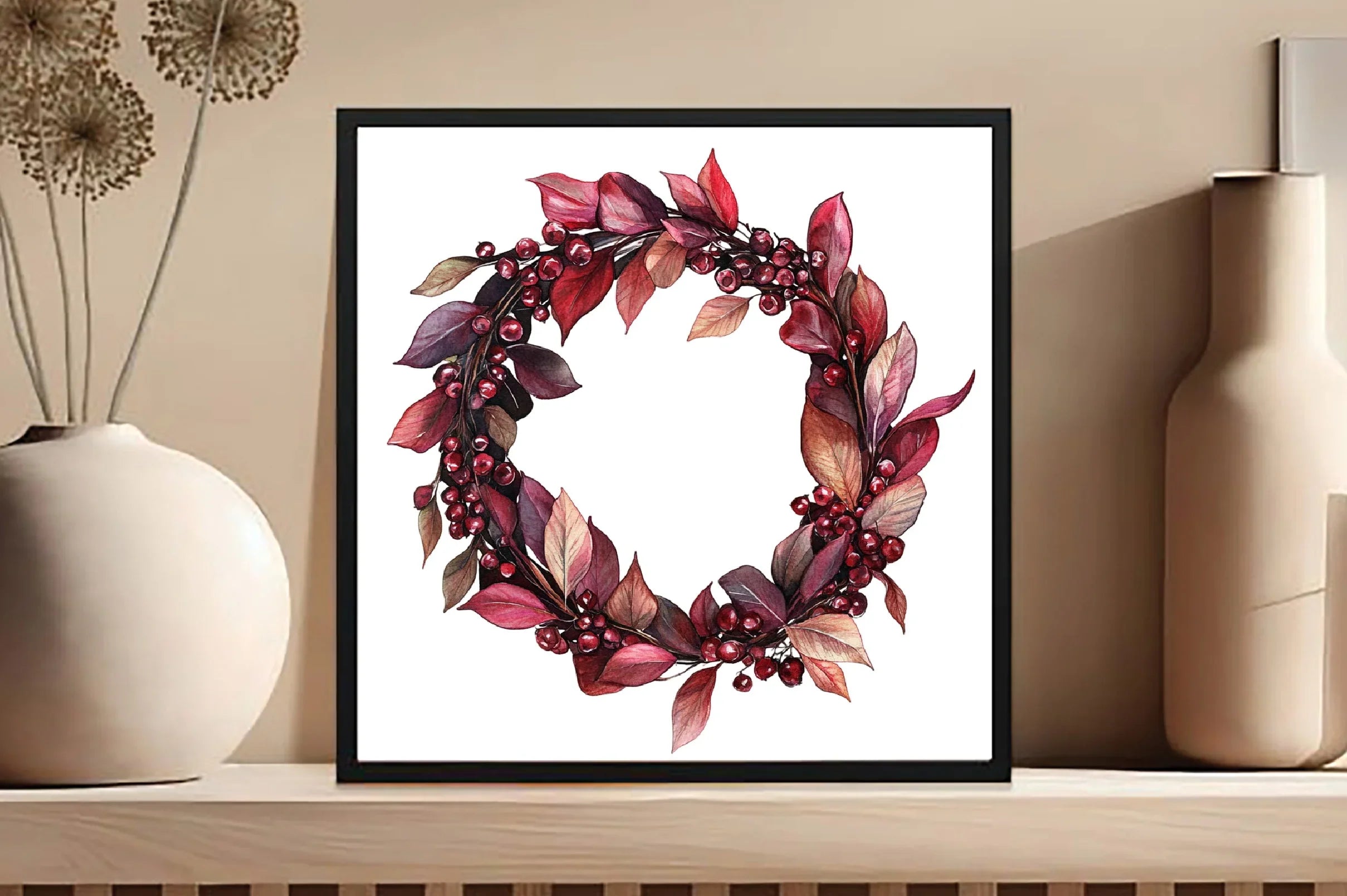 Burgundy Autumn Clipart Bundle - CraftNest - Digital Crafting and Art