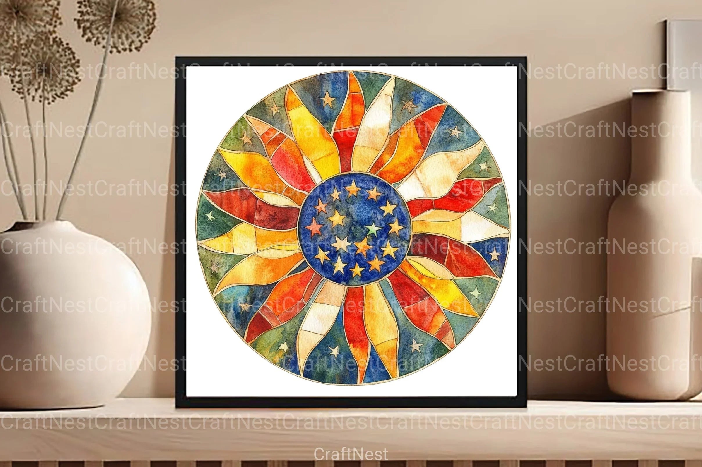 Stained Glass 4th of July Clipart Bundle - CraftNest - Digital Crafting and Art