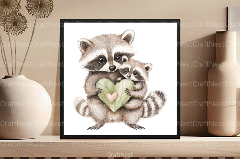 Raccoon & Kit Clipart Bundle 1 - CraftNest - Digital Crafting and Art
