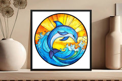 Round Stained Glass Summer Design Clipart Bundle - CraftNest - Digital Crafting and Art