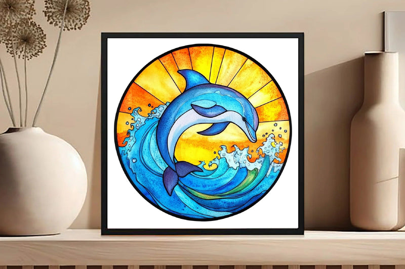 Round Stained Glass Summer Design Clipart Bundle - CraftNest - Digital Crafting and Art