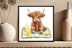 Summer Highland Cow Clipart Bundle - CraftNest - Digital Crafting and Art