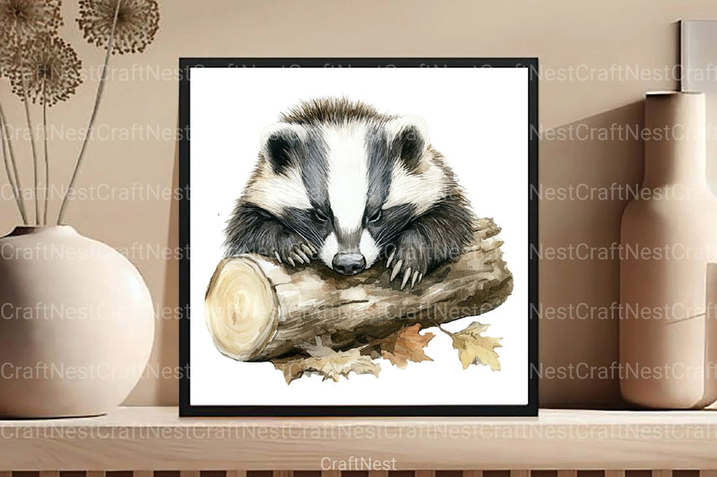 Cute Autumn Badger Clipart Bundle 99 - CraftNest - Digital Crafting and Art