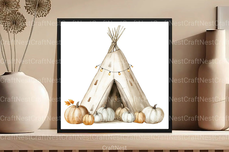 Boho Autumn Clipart Bundle 19 - CraftNest - Digital Crafting and Art