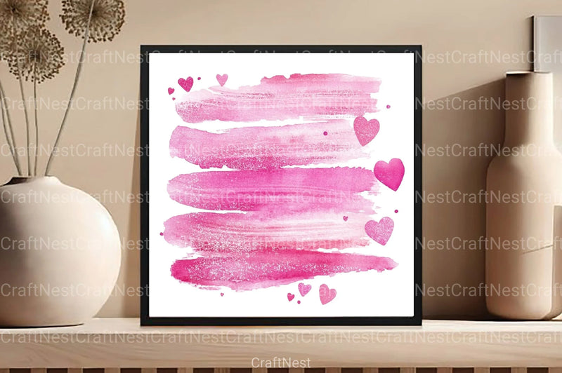 Pink Brush Strokes Clipart Bundle - CraftNest - Digital Crafting and Art