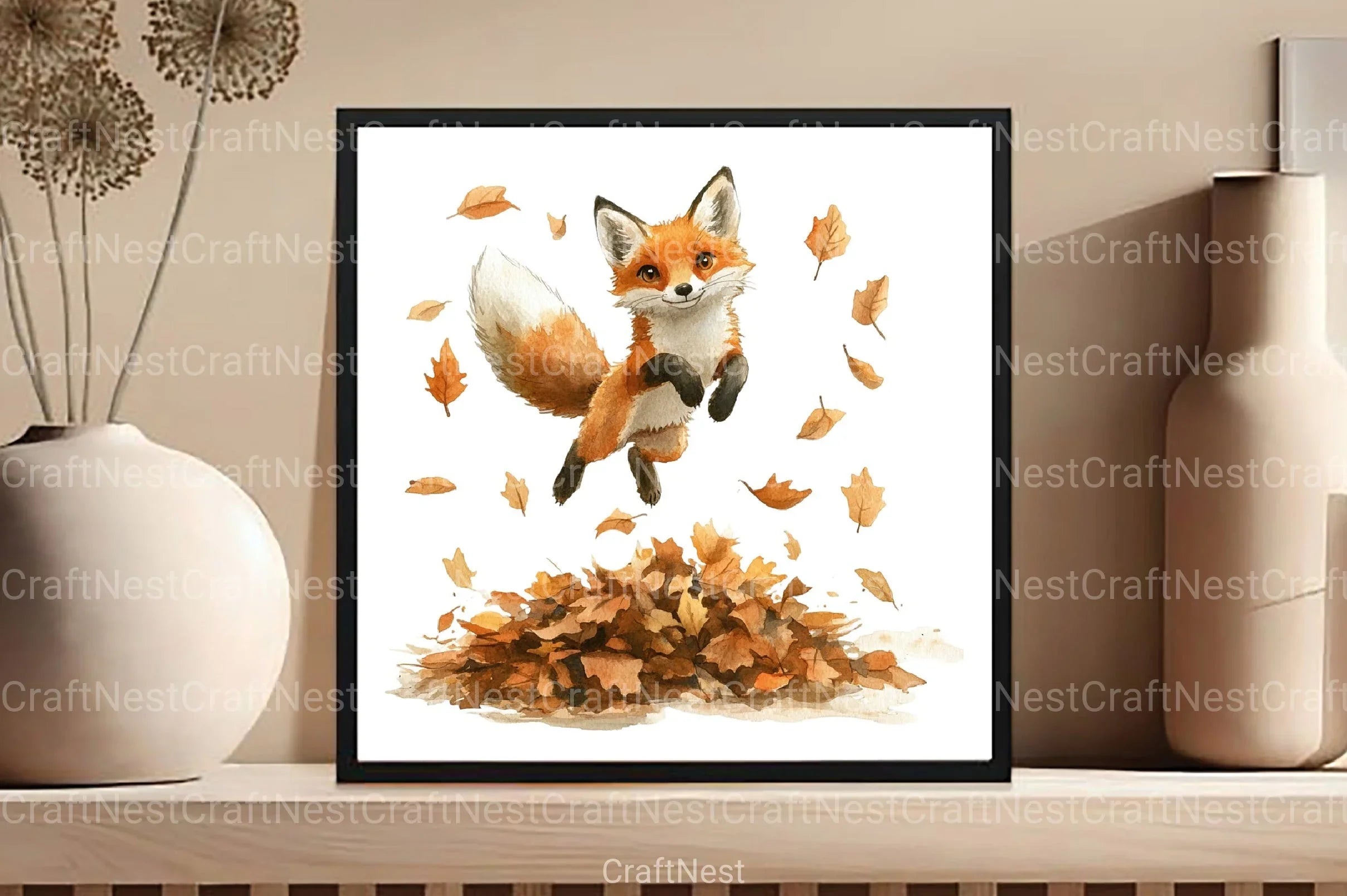 Autumn Fox Clipart Bundle 99 - CraftNest - Digital Crafting and Art