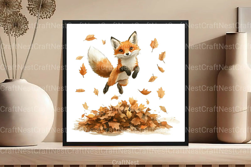 Autumn Fox Clipart Bundle 99 - CraftNest - Digital Crafting and Art