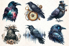 Raven Clipart Bundle - CraftNest - Digital Crafting and Art