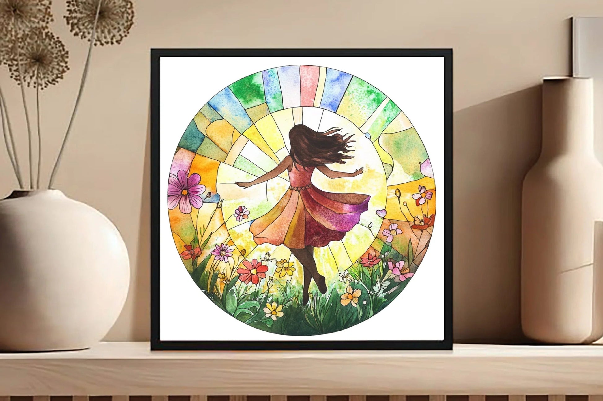 Stained Glass Summer Girls Clipart Bundle - CraftNest - Digital Crafting and Art