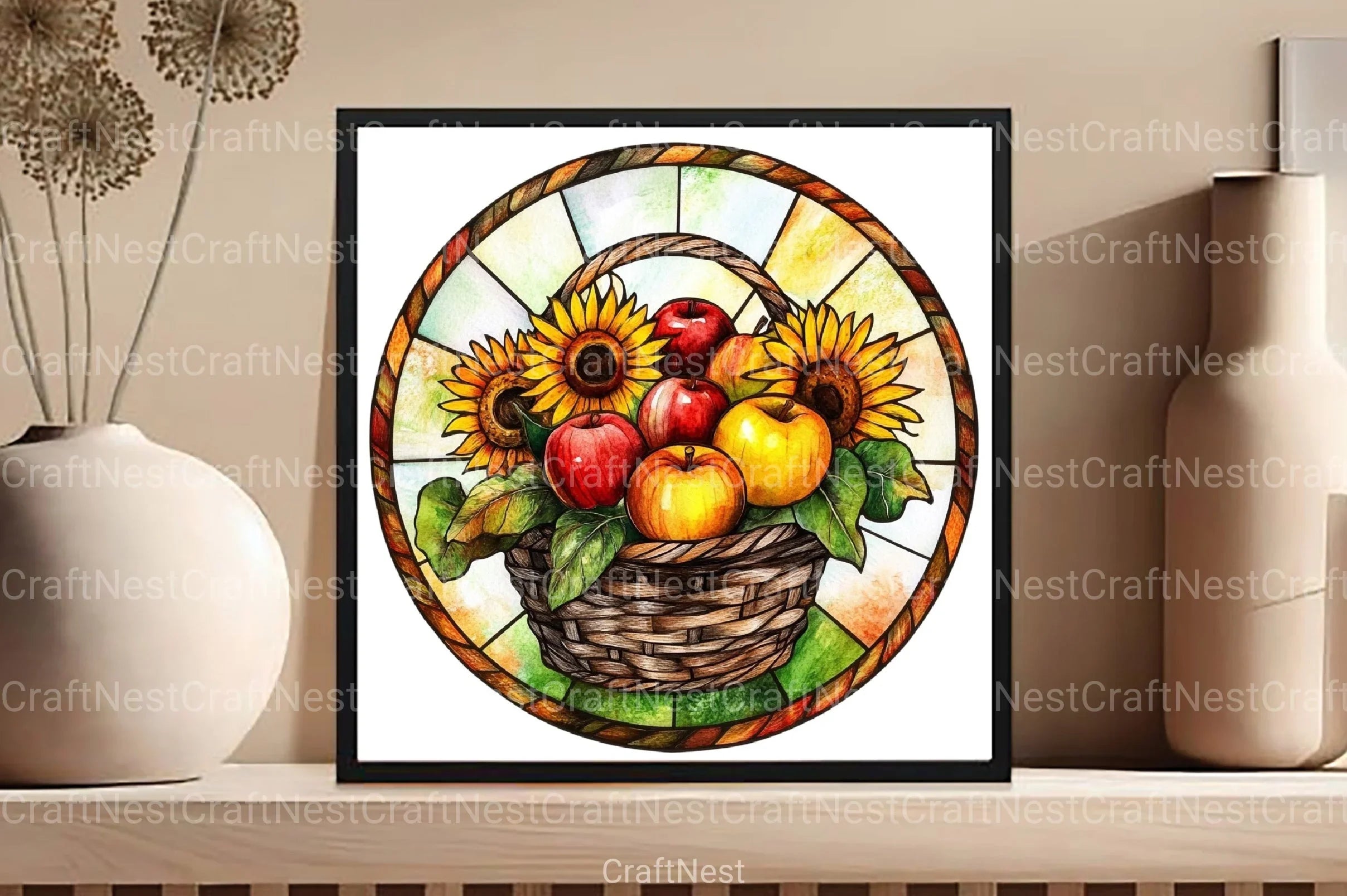 Stained Glass Summer Clipart Bundle - CraftNest - Digital Crafting and Art