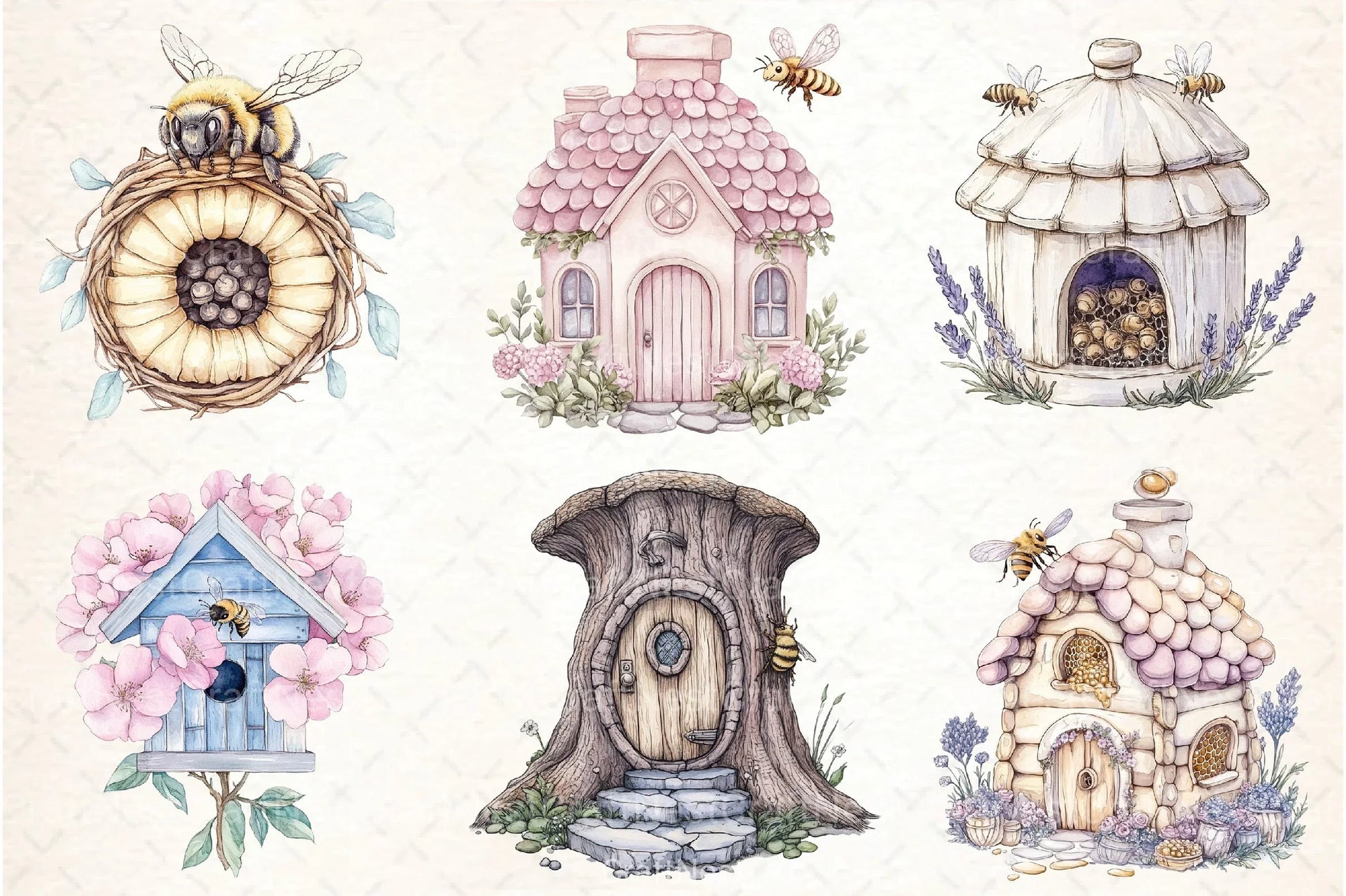 Bee Home Clipart Bundle 99 - CraftNest - Digital Crafting and Art