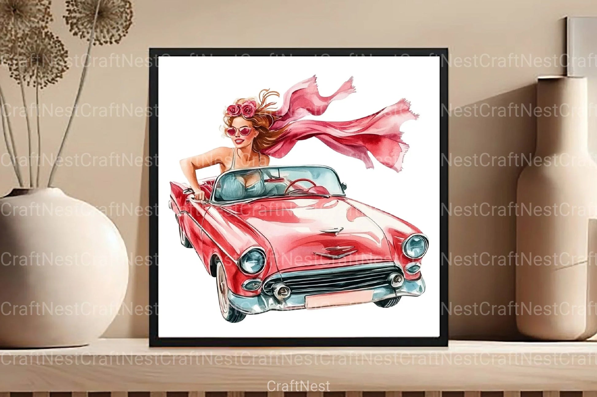 Summer Pin Up Girl Clipart Bundle - CraftNest - Digital Crafting and Art