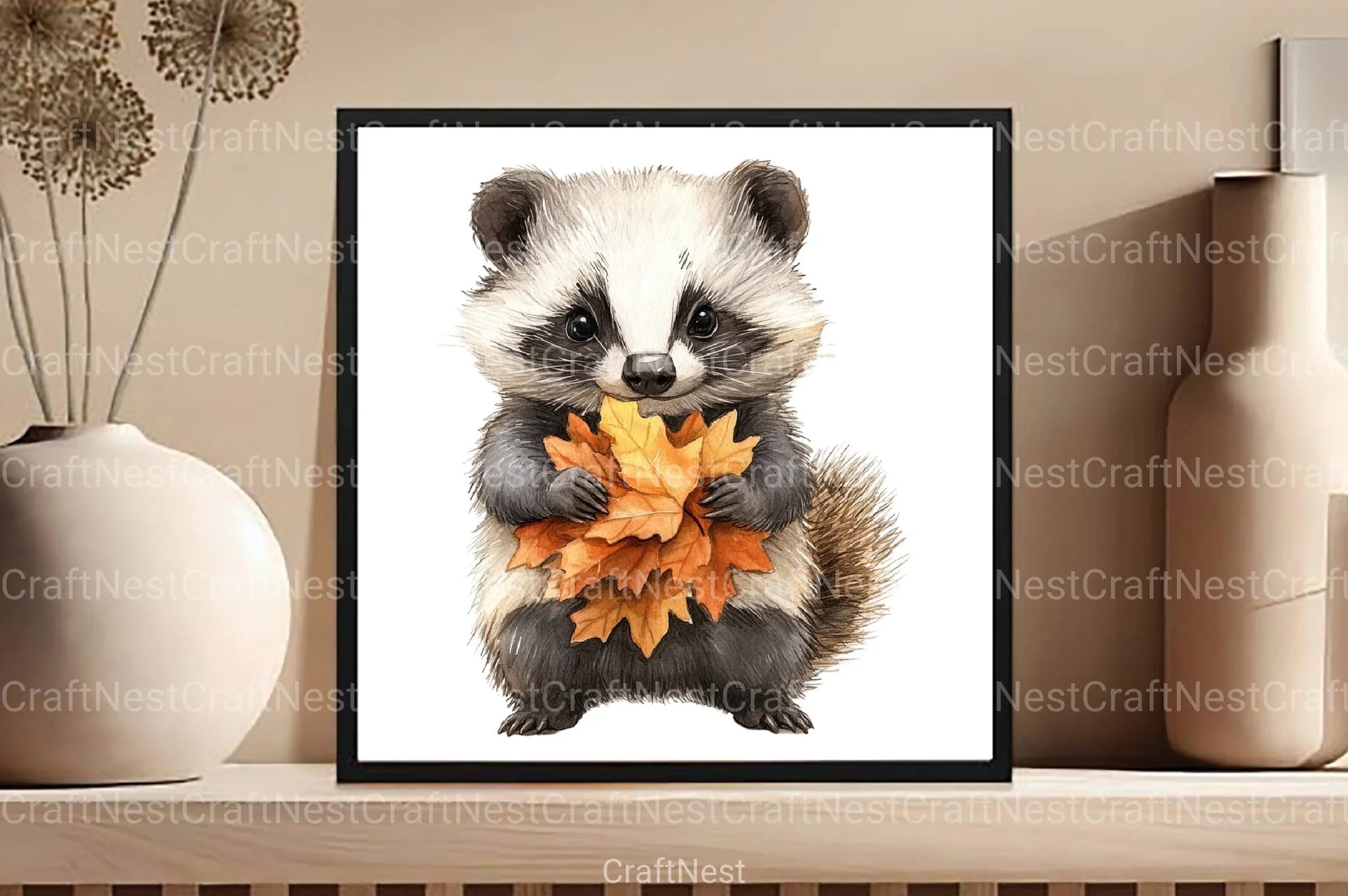Autumn Badger Clipart Bundle - CraftNest - Digital Crafting and Art