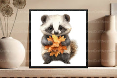 Autumn Badger Clipart Bundle - CraftNest - Digital Crafting and Art