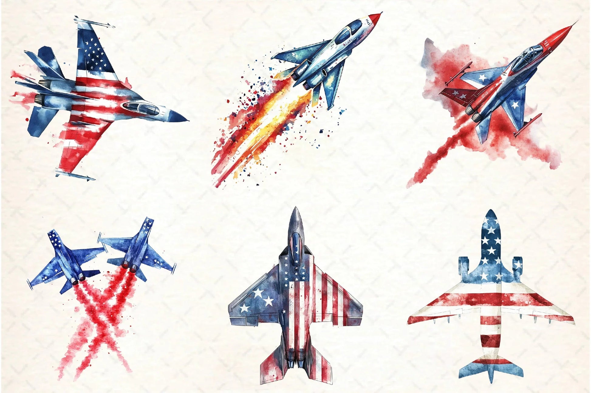 Jet Planes 4th of July Clipart Bundle - CraftNest - Digital Crafting and Art