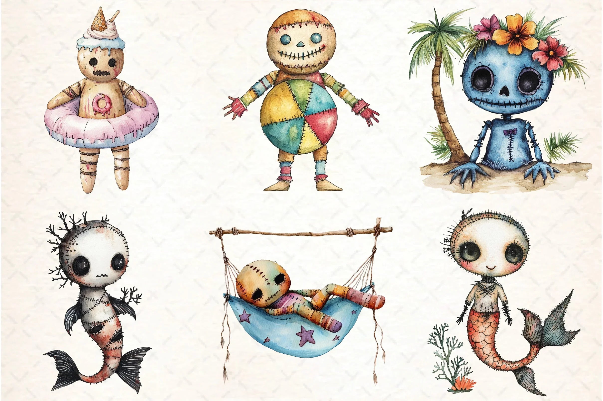 Summer Voodoo Doll Clipart Bundle - CraftNest - Digital Crafting and Art
