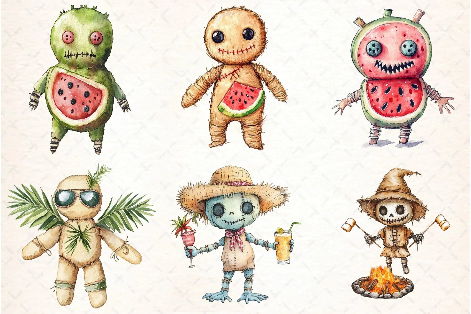 Summer Voodoo Doll Clipart Bundle - CraftNest - Digital Crafting and Art