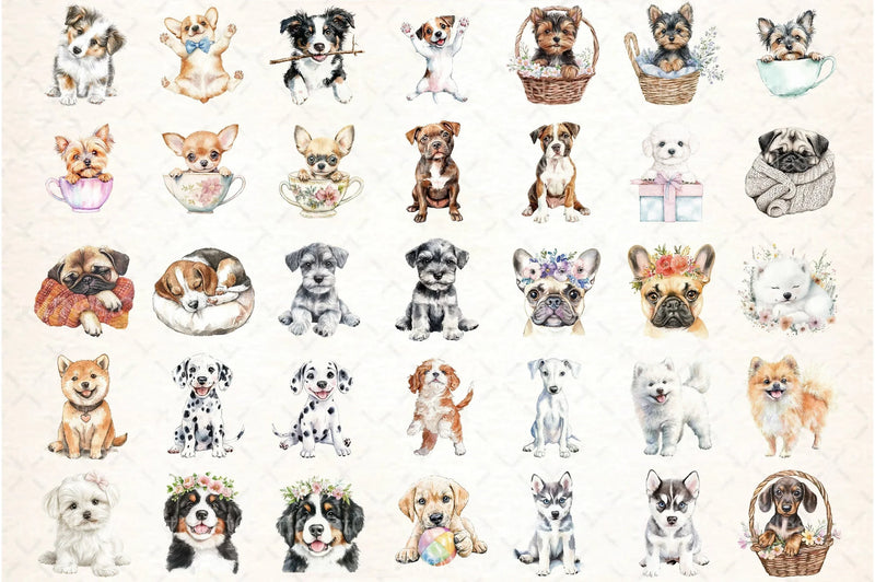 Cute Dog Clipart Bundle 82 - CraftNest - Digital Crafting and Art
