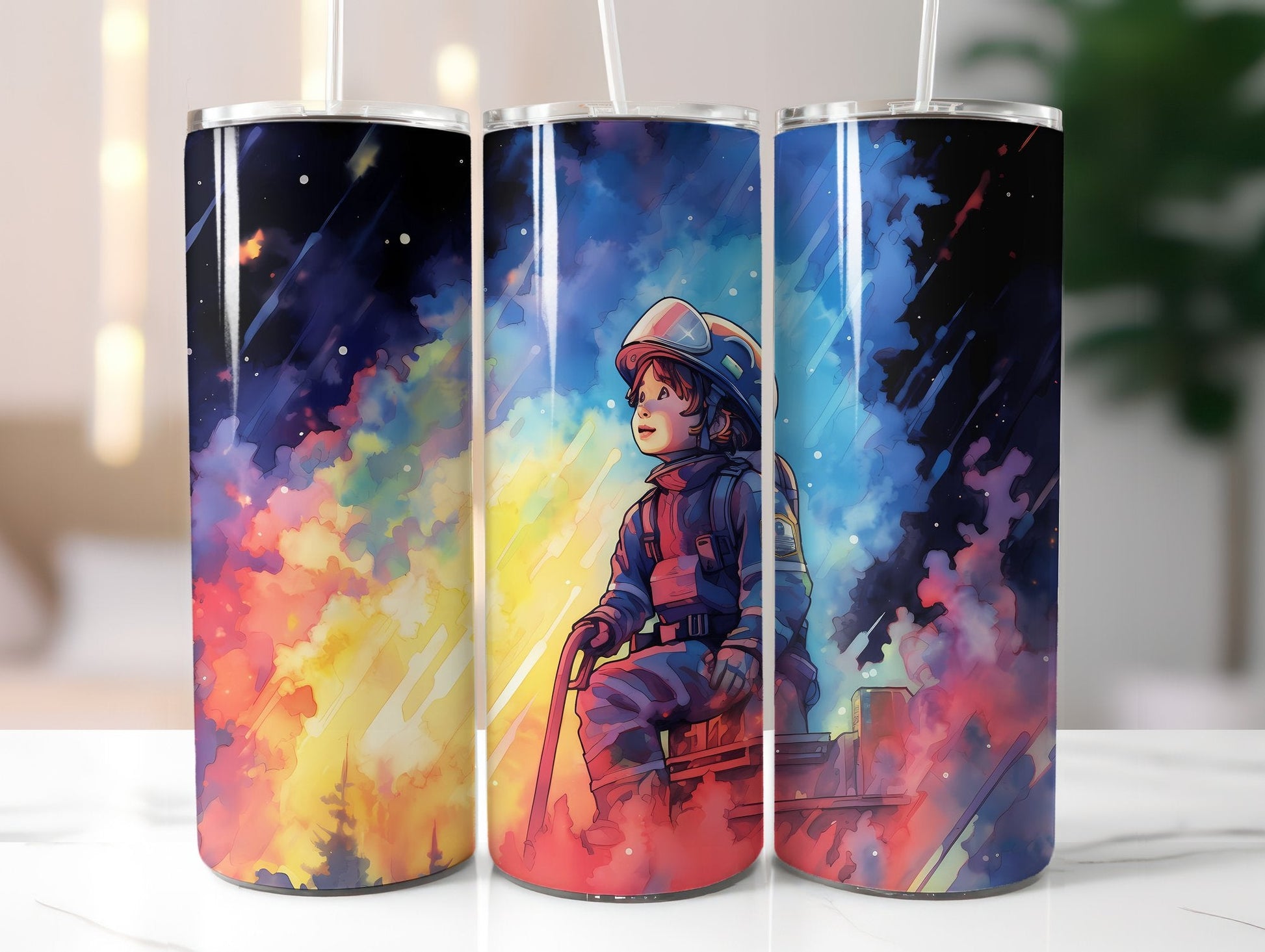 Kids Firefighter Tumbler Wrap - CraftNest