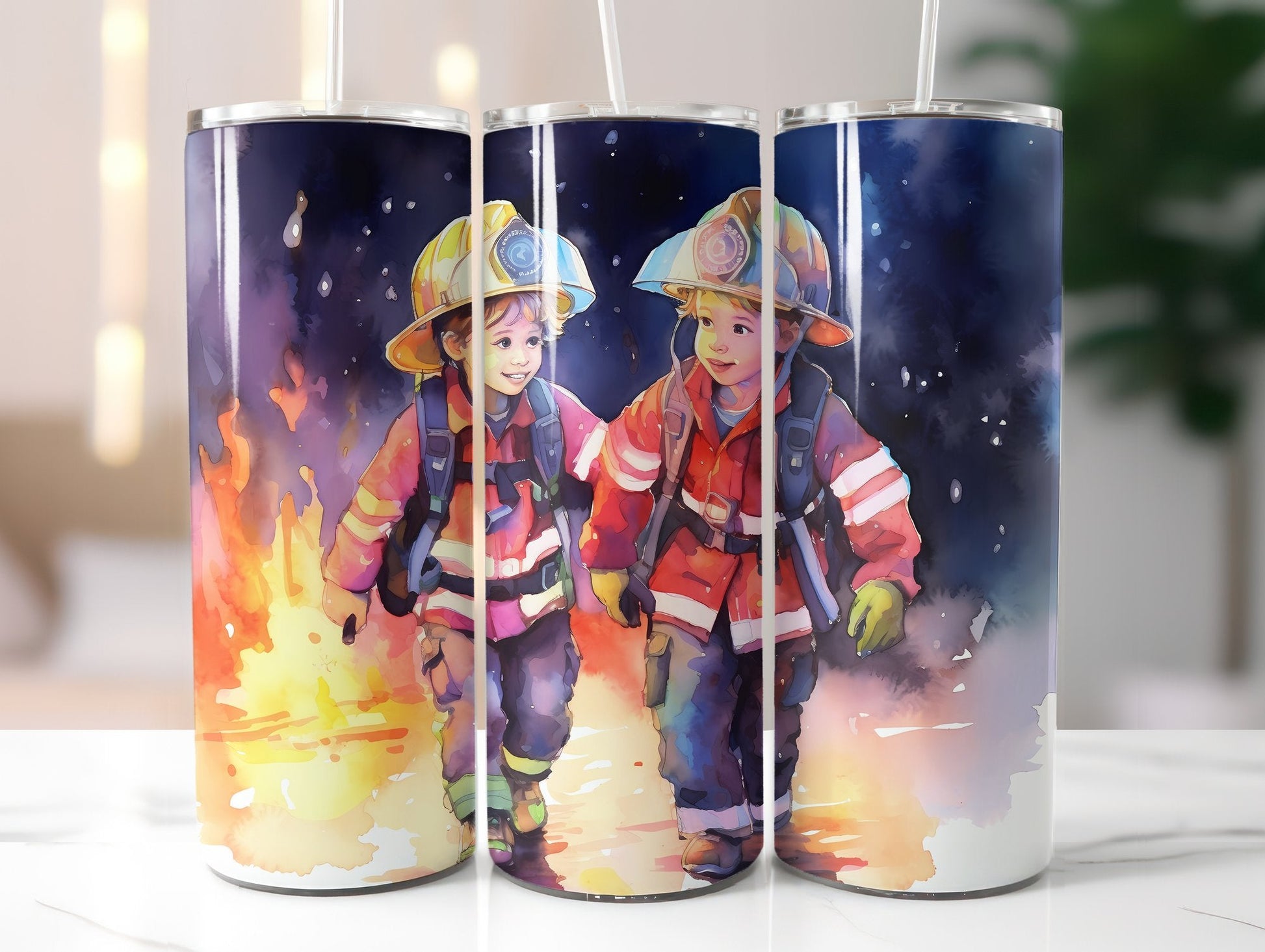 Kids Firefighter Tumbler Wrap - CraftNest