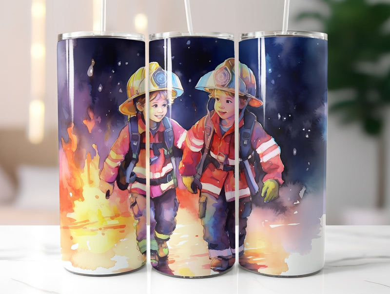 Kids Firefighter Tumbler Wrap - CraftNest