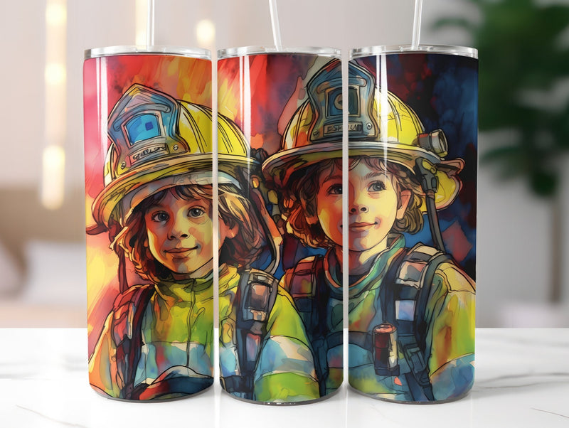 Kids Firefighter Tumbler Wrap - CraftNest