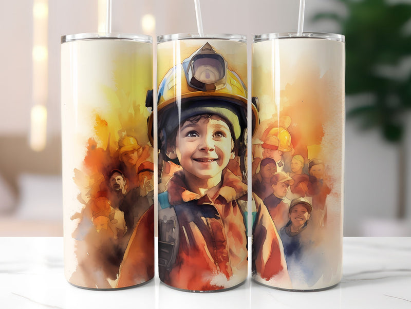 Kids Firefighter Tumbler Wrap - CraftNest