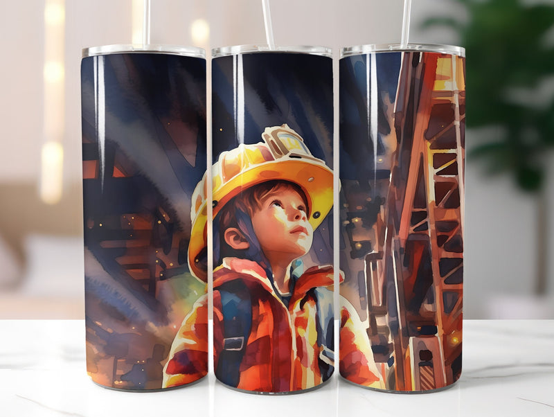 Kids Firefighter Tumbler Wrap - CraftNest