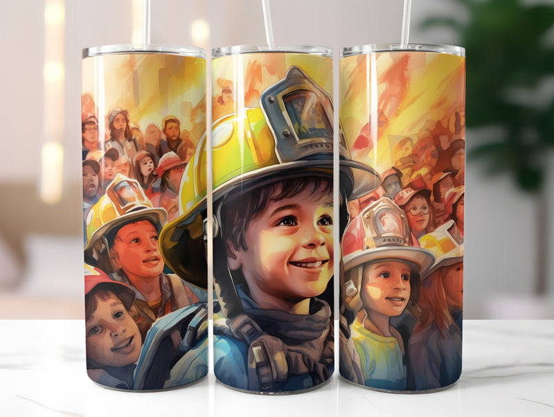 Kids Firefighter Tumbler Wrap - CraftNest