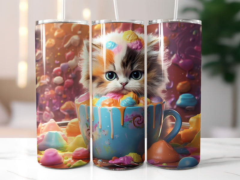 Kitten in a Cup Tumbler Wrap - CraftNest