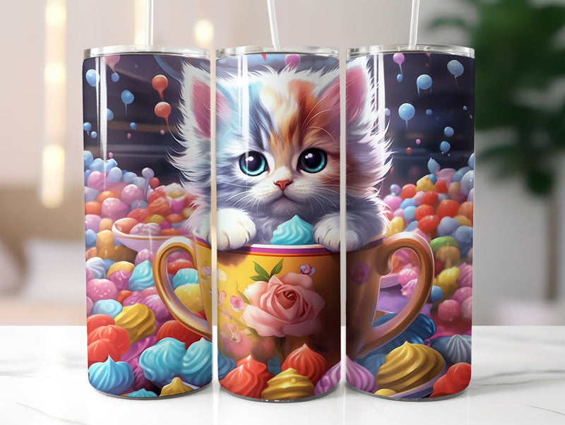Kitten in a Cup Tumbler Wrap - CraftNest