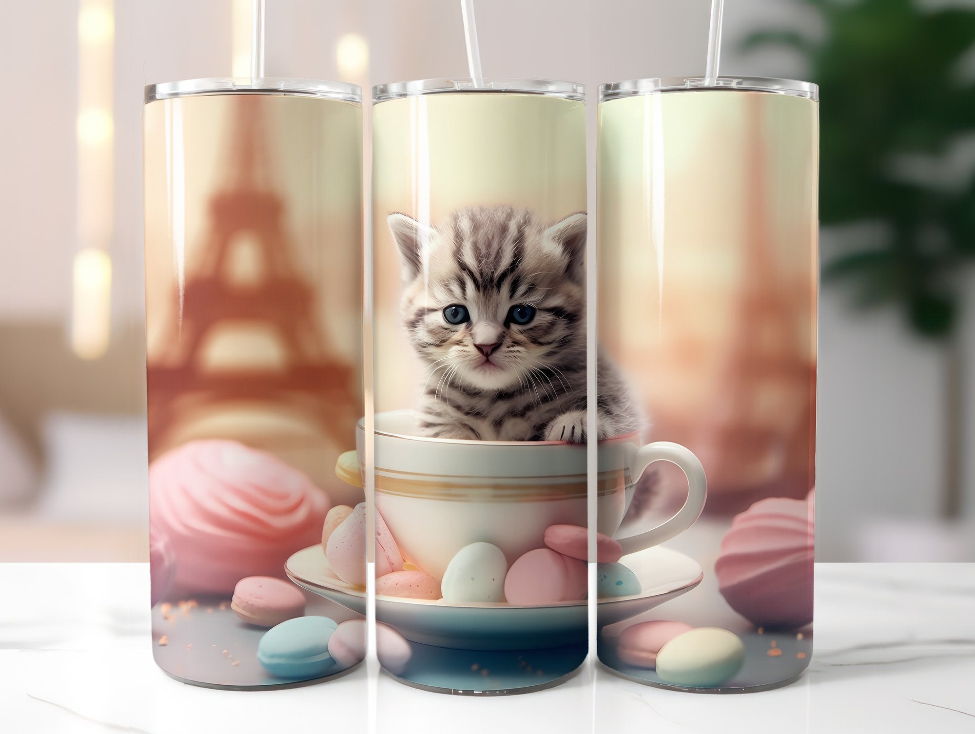 Kitten in a Cup Tumbler Wrap - CraftNest