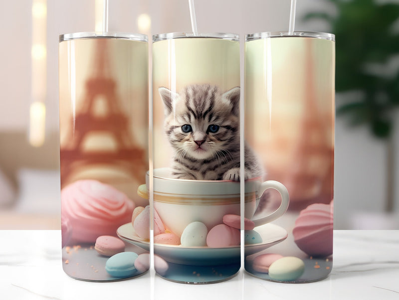 Kitten in a Cup Tumbler Wrap - CraftNest