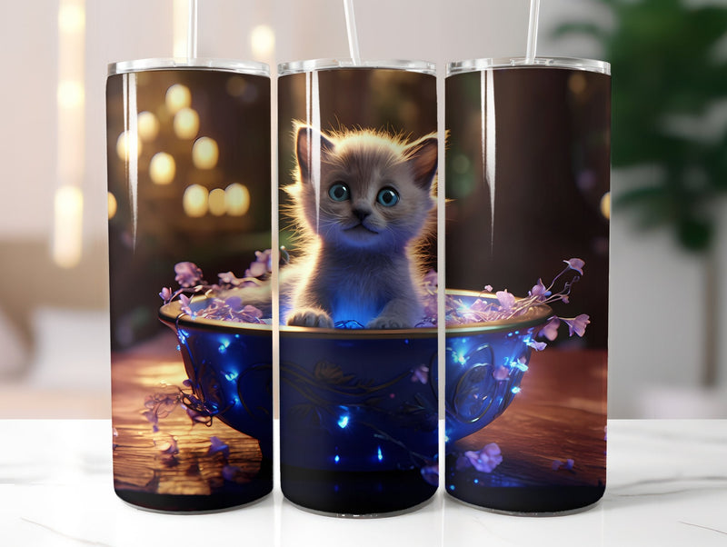 Kitten in a Cup Tumbler Wrap - CraftNest