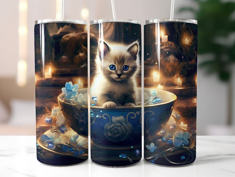 Kitten in a Cup Tumbler Wrap - CraftNest